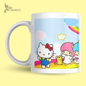 Taza Hello Kitty Arcoíris