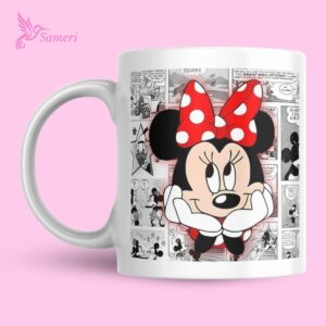 Taza Minnie Fondo Cómic
