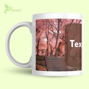 Taza Fondo Arboles-Frase Personalizada