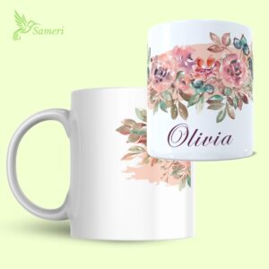 Taza Floral Personalizada