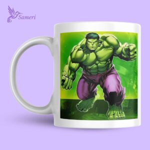 Taza Hulk Fondo Verde
