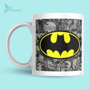 Taza Batman Logo Fondo Comic